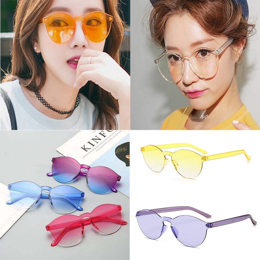 Kacamata Model Mata Kucing Warna Permen Untuk Wanita