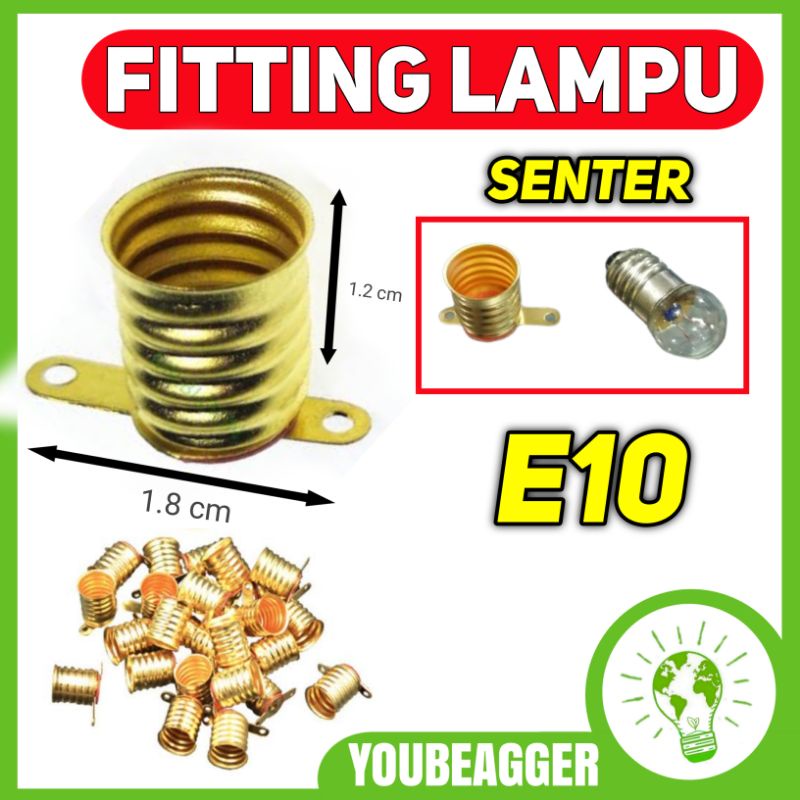 Fitting lampu senter E10