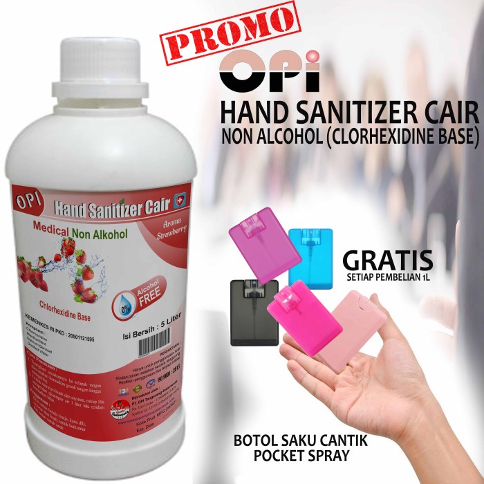 Hand Sanitizer 1 Liter Non Alkohol Stoberi dll Bonus Botol saku cantik Promo berlaku hanya bulan ini saja, ayo buruan sebelum habis periode promo sudah ada izin edar resmi by Oke sabun suplayer