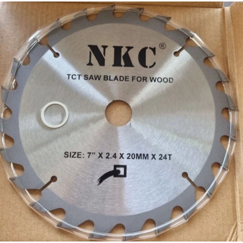 MATA GERGAJI KAYU BULAT 7 INCHI NKC / MATA GERGAJI KAYU 7 " × 24 T BULAT NKC