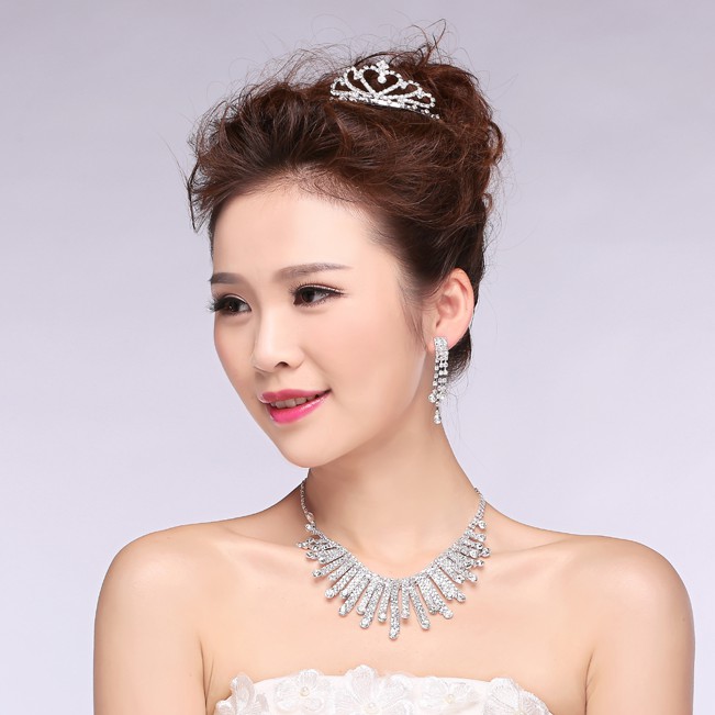 [BISA COD] AKSESORIS PENGANTIN MAHKOTA BRIDAL TIARA WEDDING SIRKAM TRP019