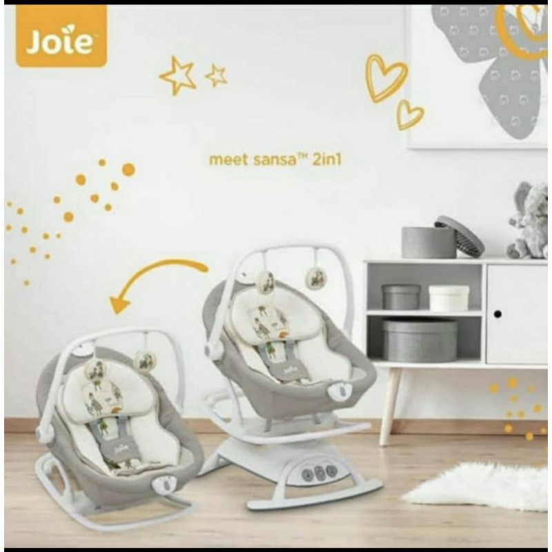 Joie sansa 2in1 / Bouncer joie sansa 2 in 1/tempat duduk bayi /Swing elektrik joie meet sansa rocker