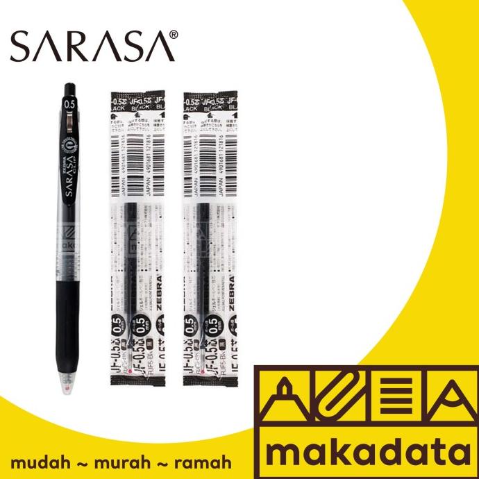 

<<<<<] SET BALLPOINT | BOLPEN | PULPEN ZEBRA SARASA 0.5 & 2 REFILL MURAH