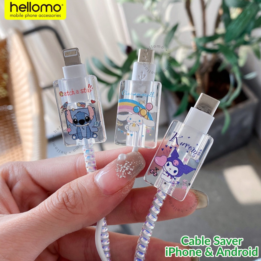 Pelindung Ujung Kabel Charger Cable Data iPhone Android USB tab C Protector Carger HP