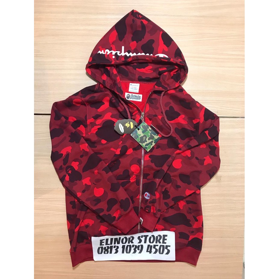 fullzip hoodie bape x champion mirror 1:1