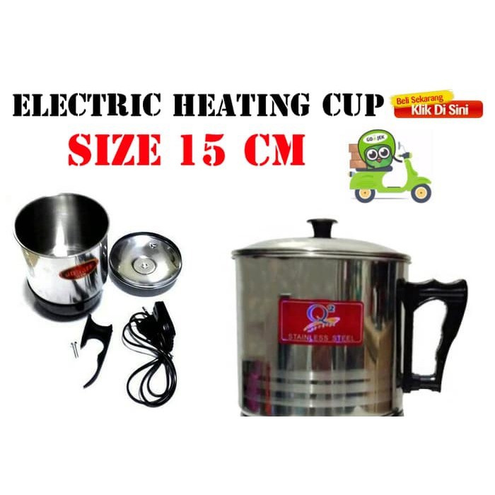 mug elektrik Q2 15cm Teko Listrik Mug Elektrik teko elektrik 15 cm pemanas air Electric Heating 8015