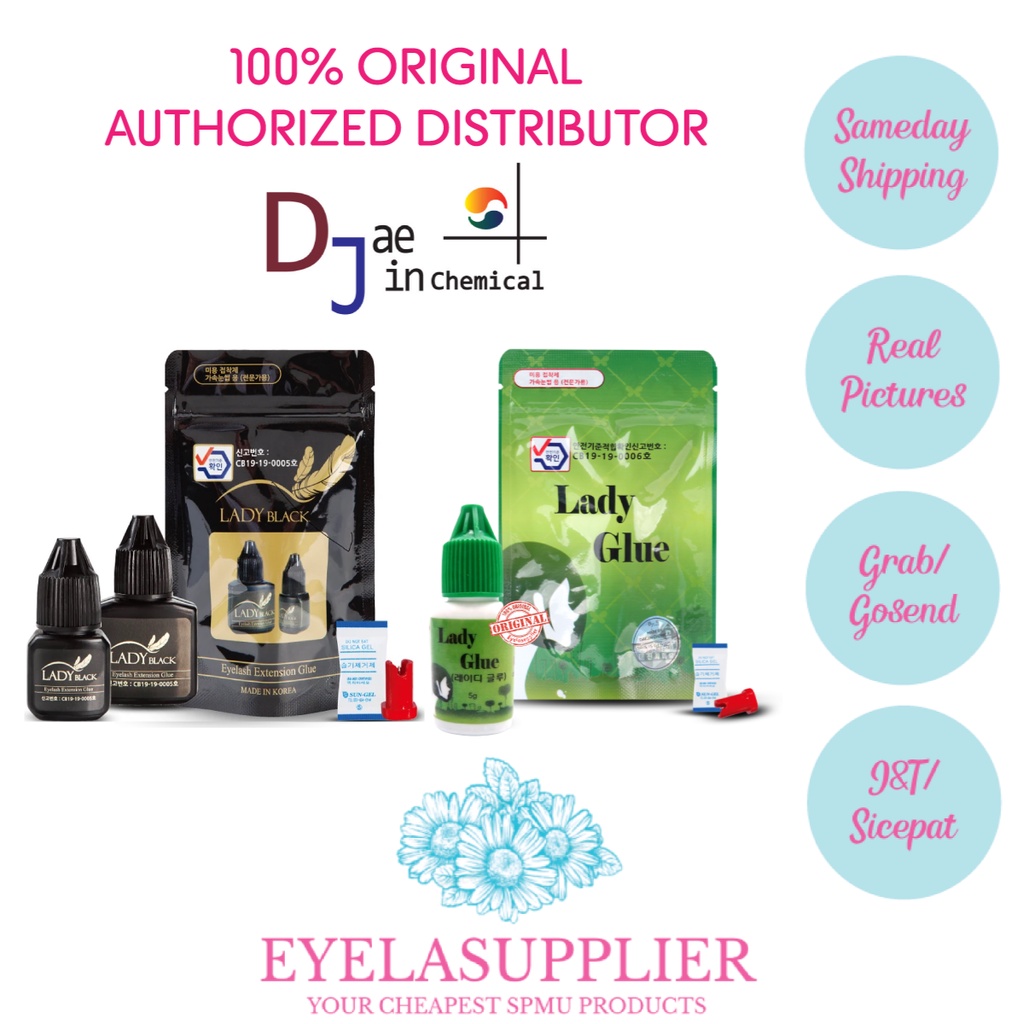 Lady Black Glue 5g 10g with POUCH for Eyelash Extension Lem Tanam Bulu mata