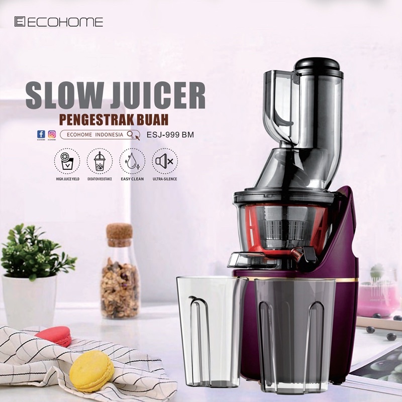 Ecohome Slow Juicer Big Mouth ESJ 999 BM bukan Kuvings Pengekstrak buah