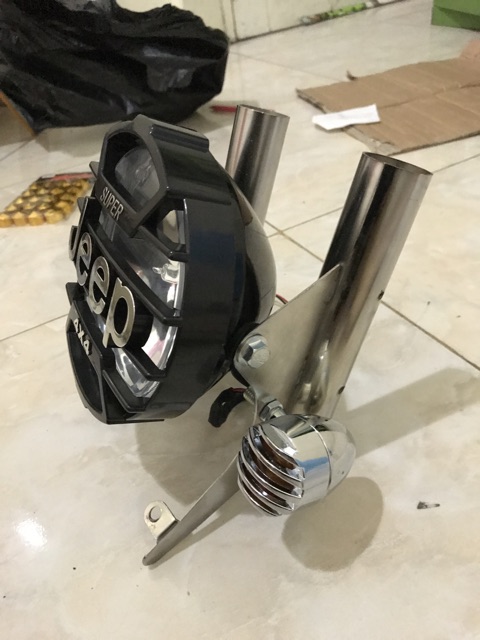 Lampu jeep variasi rx king + breket+ lampu sen crome