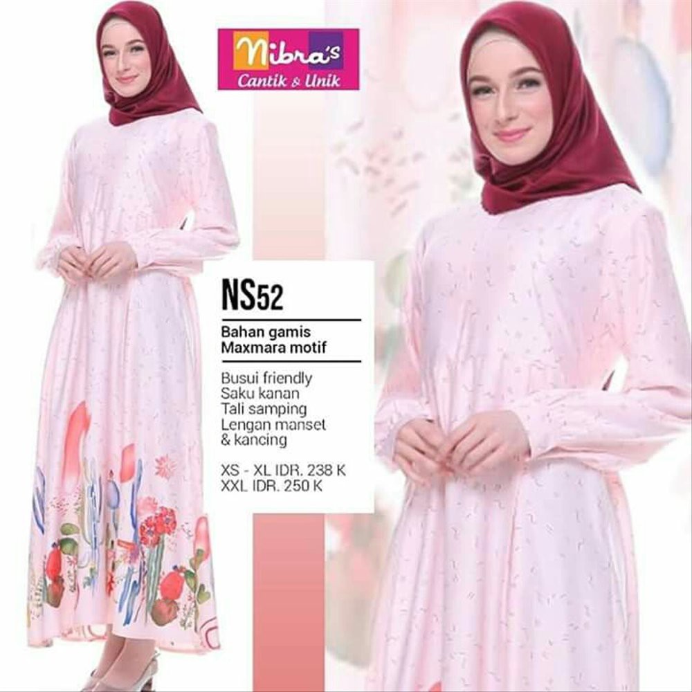 NS 52 NIbras / Promo Nibras NS 52 / PRomo akhir tahun Gamis Nibras NS 52 100% Original