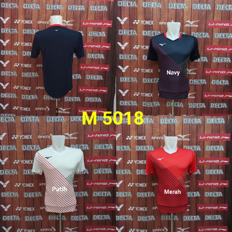 BAJU BADMINTON IMPORT M 5018 KAOS VOLI MIZUNO GRADE ORI MURAH