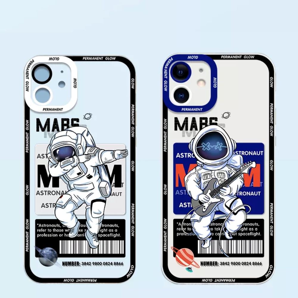 Casing Samsung A04S Case Astronot Mars Permanent Glow Character Silicon Premium