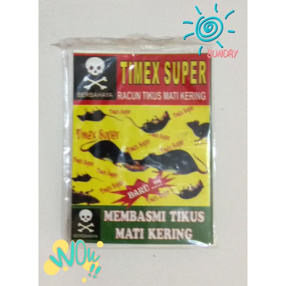 Jual Sachet Racun Tikus Super Timex Ampuh Basmi Tikus Mati Kering