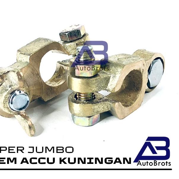 Terjangkau Klem Accu Kuningan Super Jumbo Mobil Truk Besar / Terminal Kepala Aki Mobil + - Harga Set