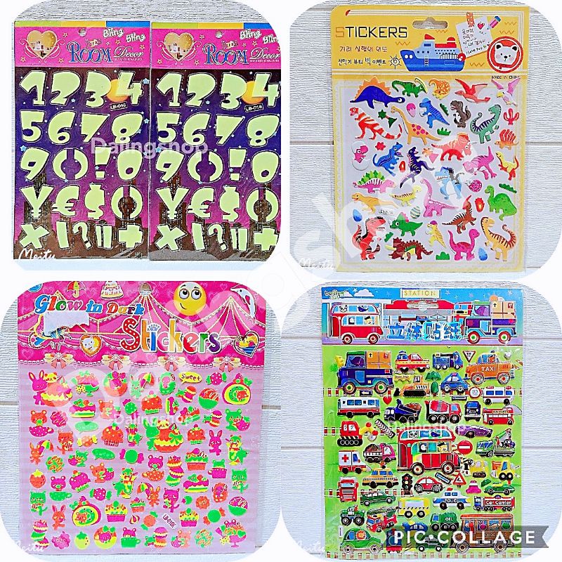 

Dalingshop Stiker Anak 3D Timbul Stiker Cahaya Pancing dengan Senter di tempat Gelap