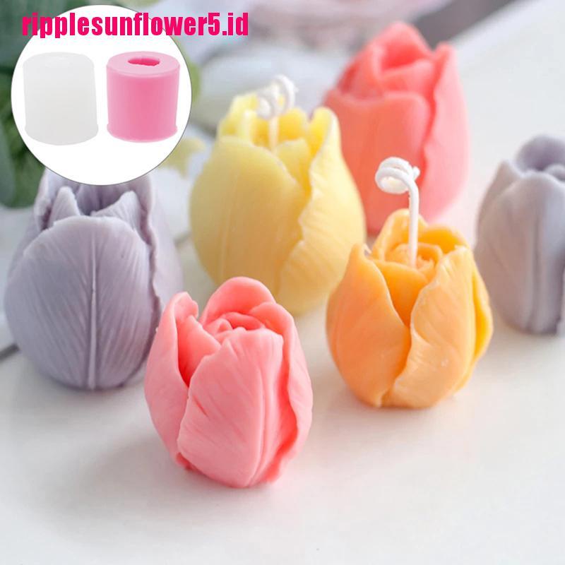 # Kaos T-Shirt Wanita Lengan Pendek Motif Print #Cetakan Sabun Handmade Diy Bentuk Bunga Tulip 3d Bahan Silikon