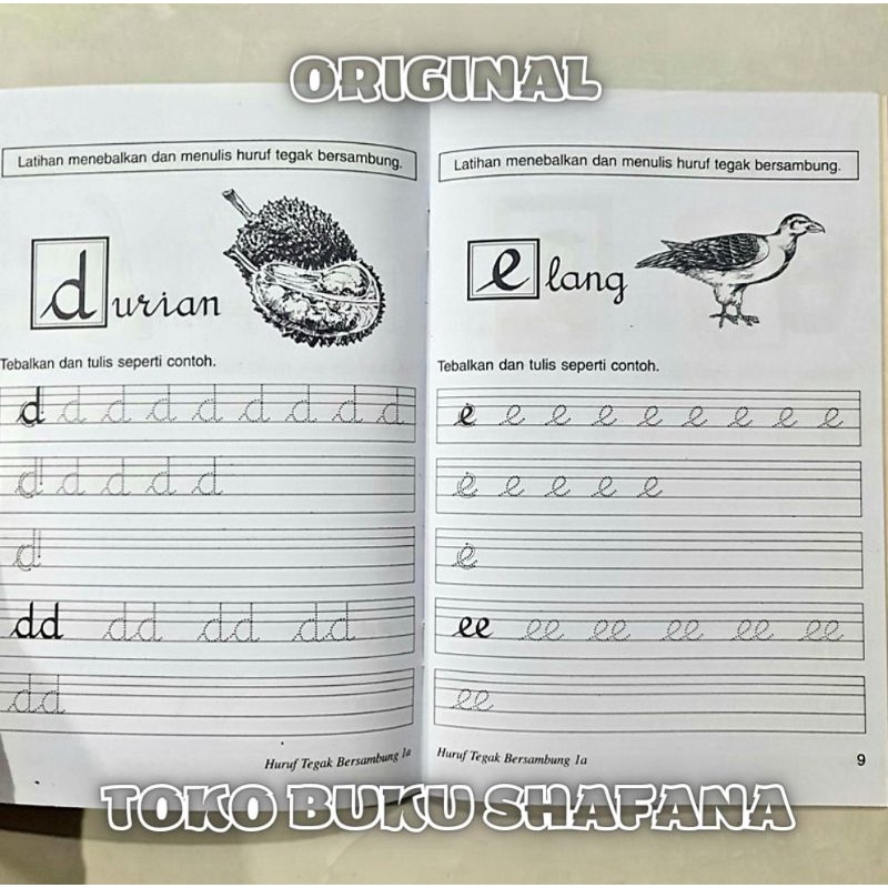 HARGA 2 BUKU : Belajar Menulis Huruf Tegak Bersambung 1A &amp; 1B Untuk Anak TK dan SD Kelas 1