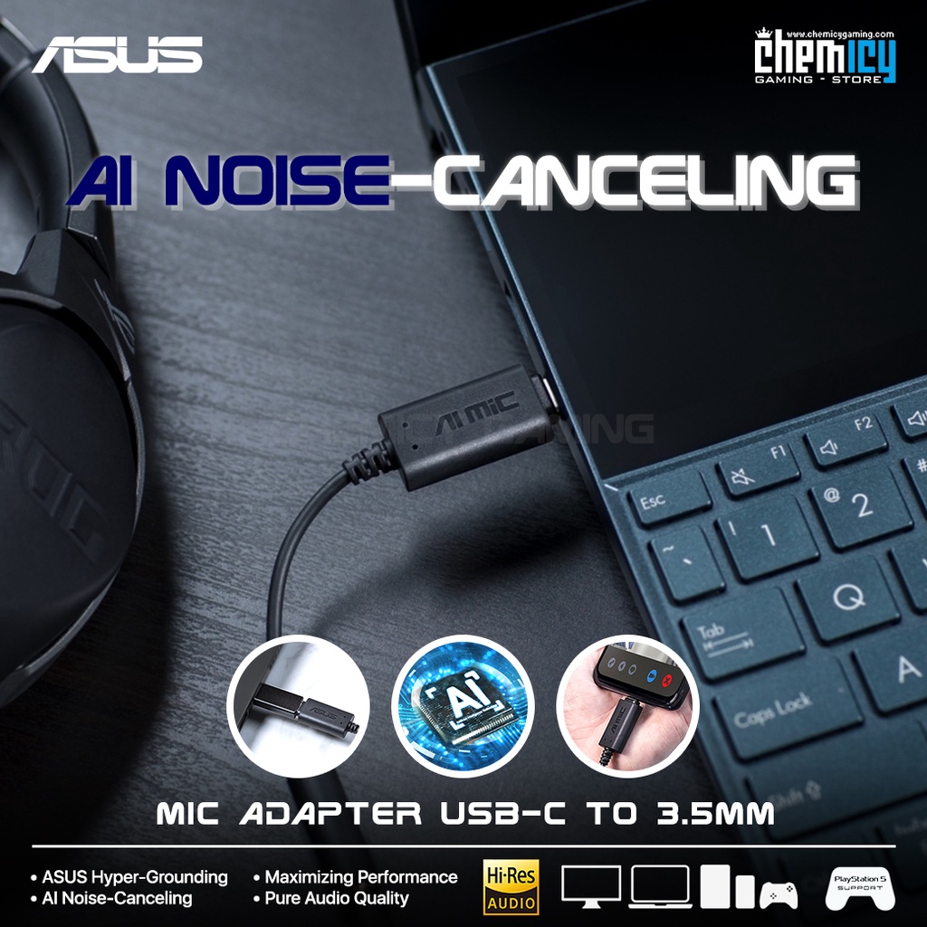 Asus AI Noise Canceling Mic Adapter Type-C to Jack 3.5mm