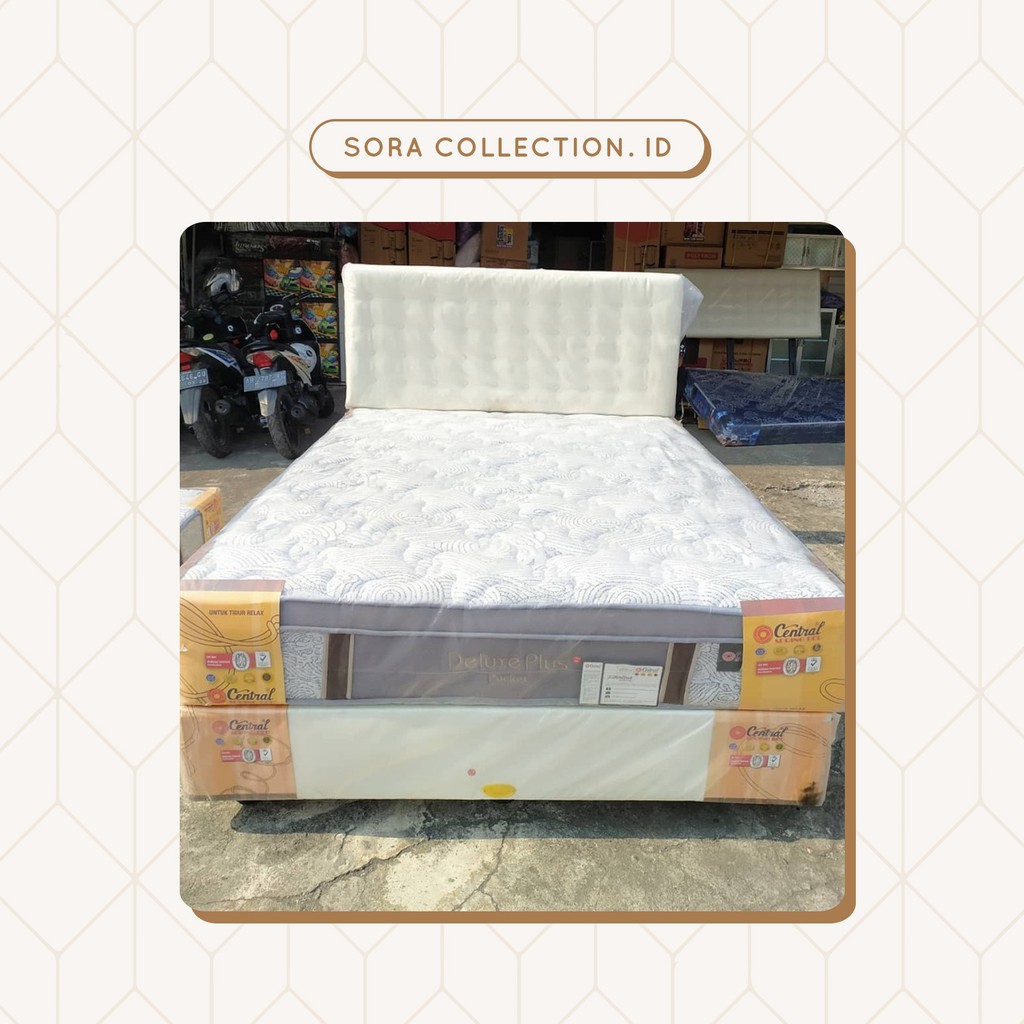 Central Springbed Deluxe Plus Pocket 160x200 + Divan Ori ( Full Set )