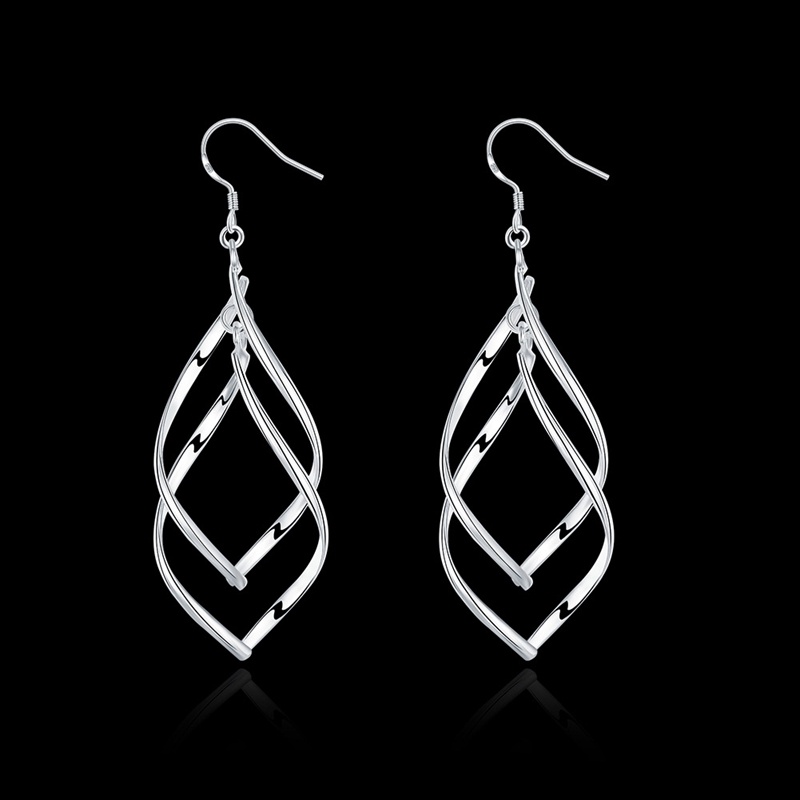 Anting Gantung Panjang Bahan Sterling Silver 925 Untuk Wanita