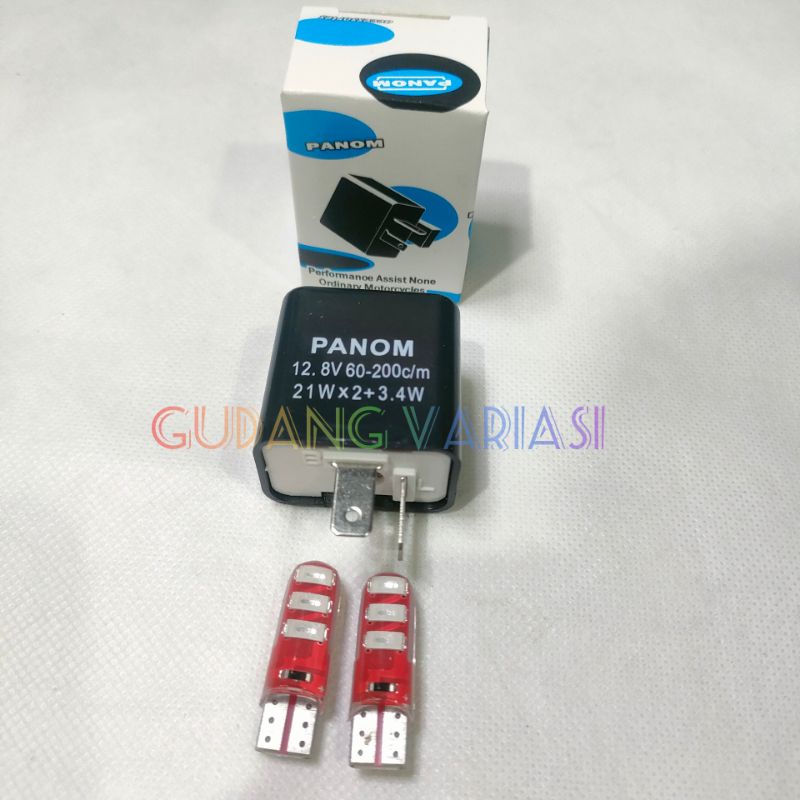 FLASHER SEN KEDIP PLUS SEN JELLY 6 LED BISA ATUE KECEPATAN KEDIP 1 SET