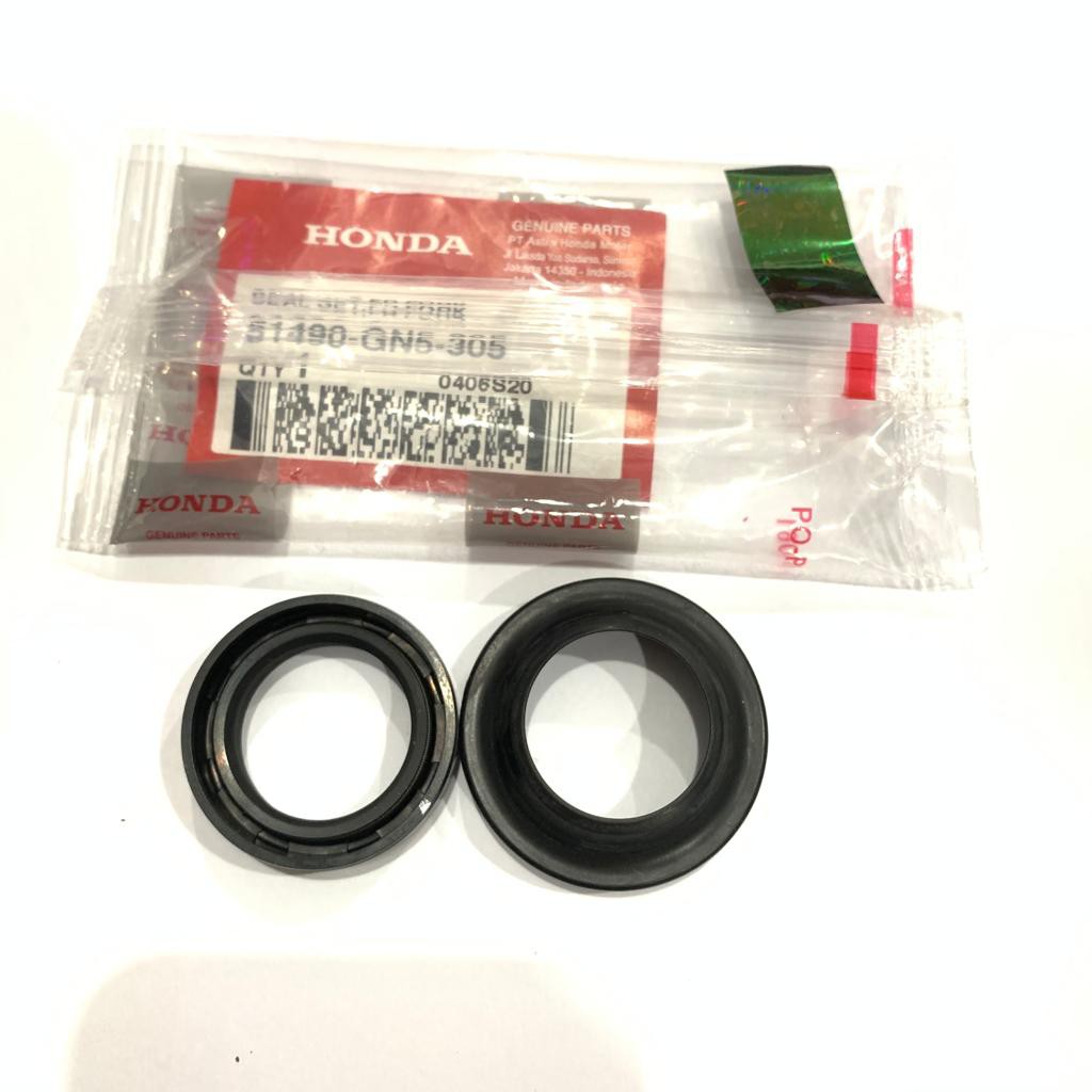 SIL SEAL SHOCK SOK DEPAN BEAT VARIO SPACY SCOOPY 51490-GN5 SET TUTUP