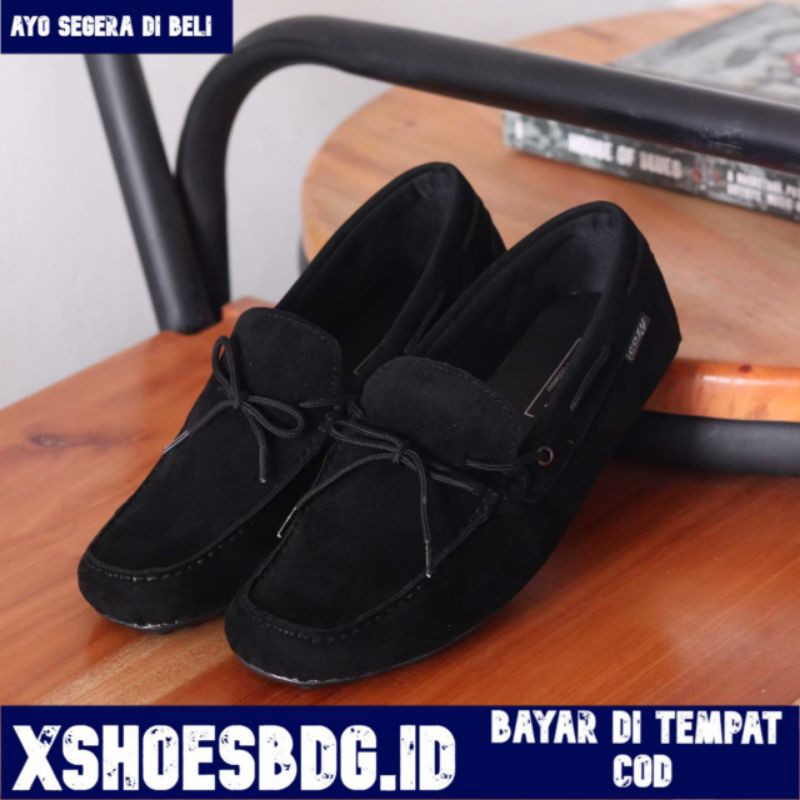 Rennes Sepatu kasual Pria Slip On Pria Kulit Suede Santai Fashion Kerja Kondangan