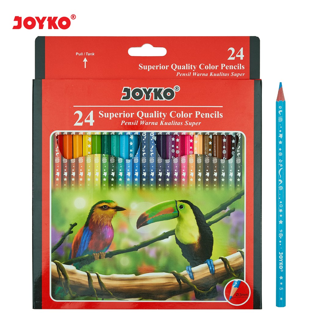 Joyko Pensil Warna Color Pencils Hexagonal Grip-24Warna CP-106