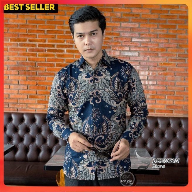 Kemeja Batik Pria Slimfit Lengan Panjang Premium Baju Batik Keren