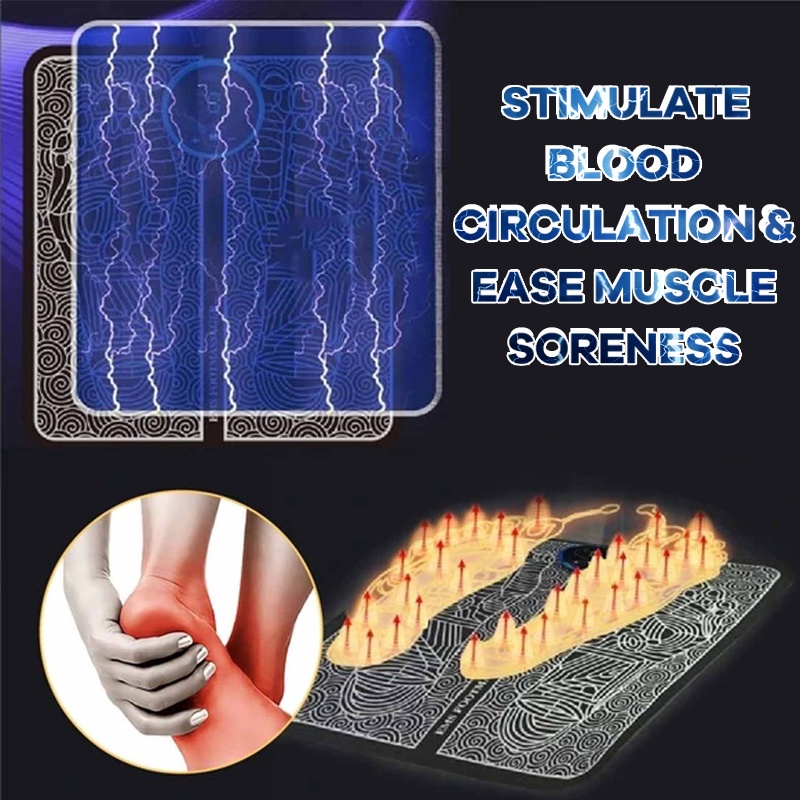 Olla Pijat Kaki EMS Pad Mat EMS Foot Massage Mat Jepang Original chargeable