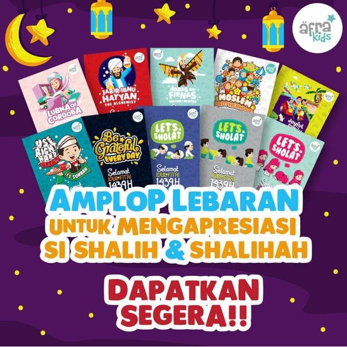 

Promo Afrakids Amplop Lebaran 2018 Lucu Cantik Unik Bagus Murah Tbk