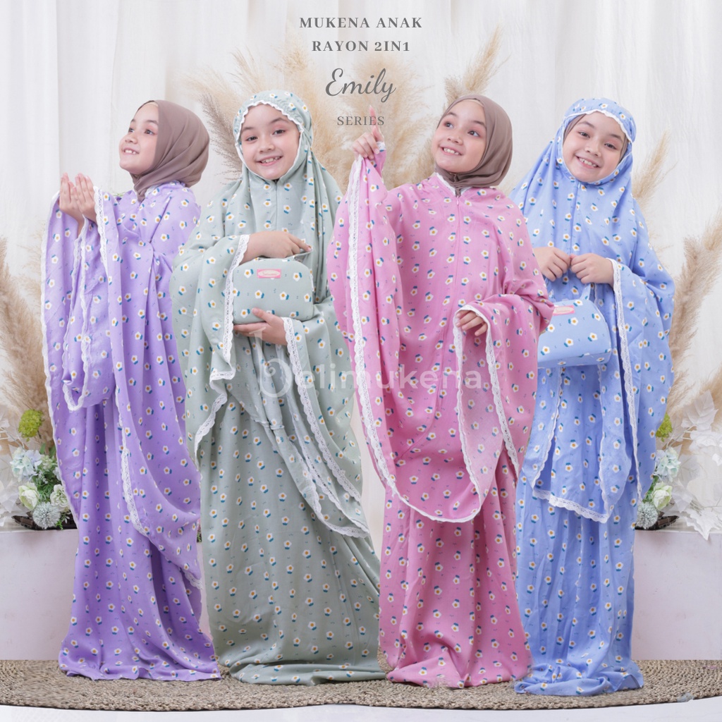 Mukena Anak Aksen pita dan Renda allsize MUKENA BAHAN RAYON BALI MUKENA ANAK TANGGUNG Mukena Anak Pe
