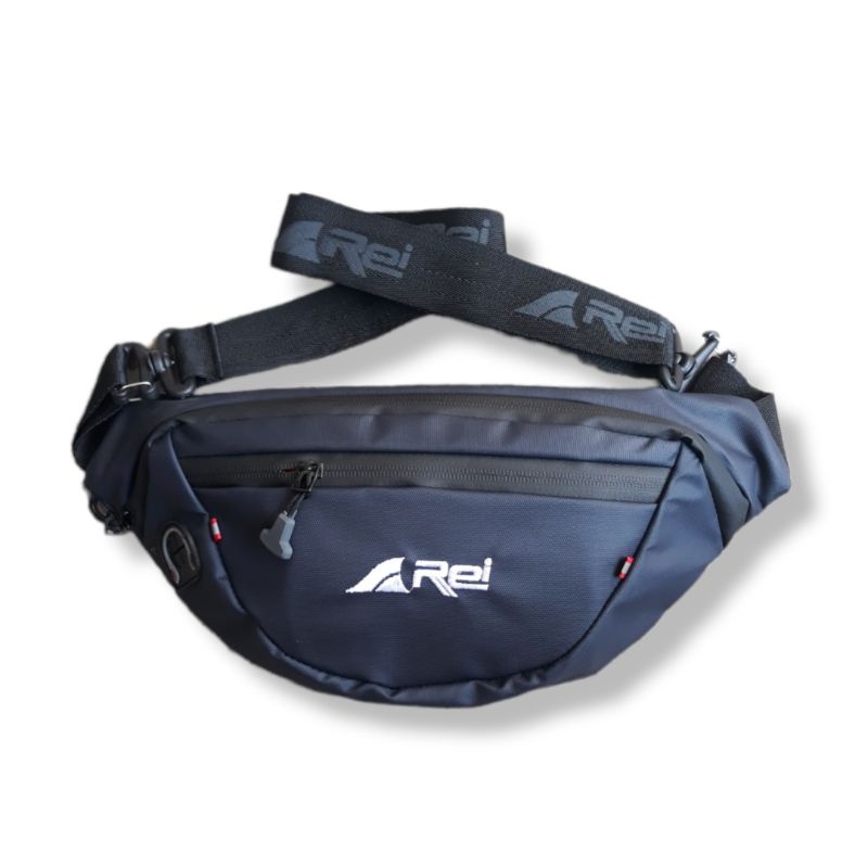 Tas Selempang Waistbag Distro Waterproof Pria Wanita Anti Air Anti Sobek AREI REI Tali Sablon
