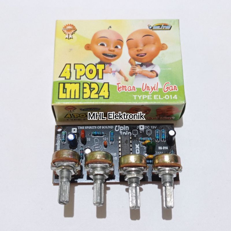 KIT TONE CONTROL LM324 MONO MIDDLE UPIN IPIN PRODUK ELITE