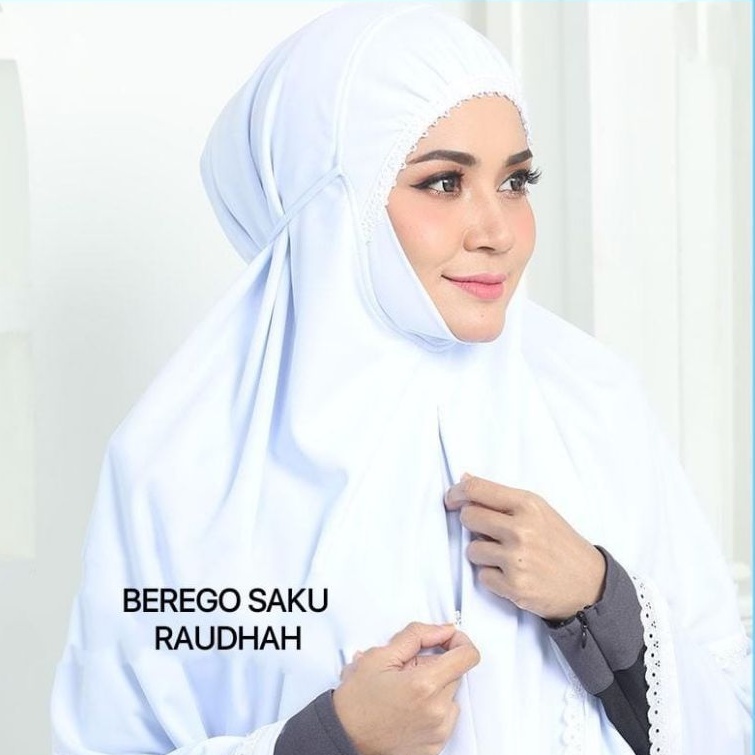 bergo umroh putih | katun premium RdH