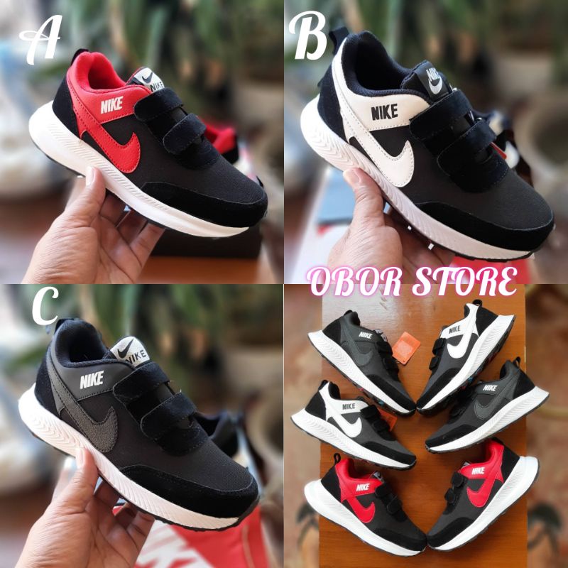 SEPATU ANAK LAKI LAKI NIKE TABUNG PEREKAT SIZE 32-37 SEPATU SEKOLAH ANAK SD TERLARIS