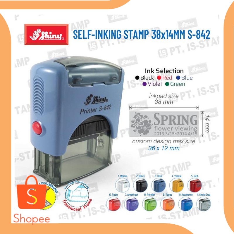

Jual limited Shiny Self-Inking Stamp 38x14mm S-842 19DEZ Limited