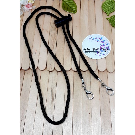 strep masker kalung masker tali masker hitam polos cowok