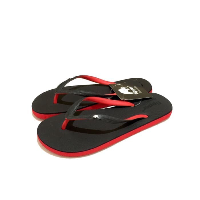 MURAH SENDAL / SANDAL SLOP PRIA CWO LEBARAN PUASA Fipper Black Series S / Jepit / Wanita Black Red -