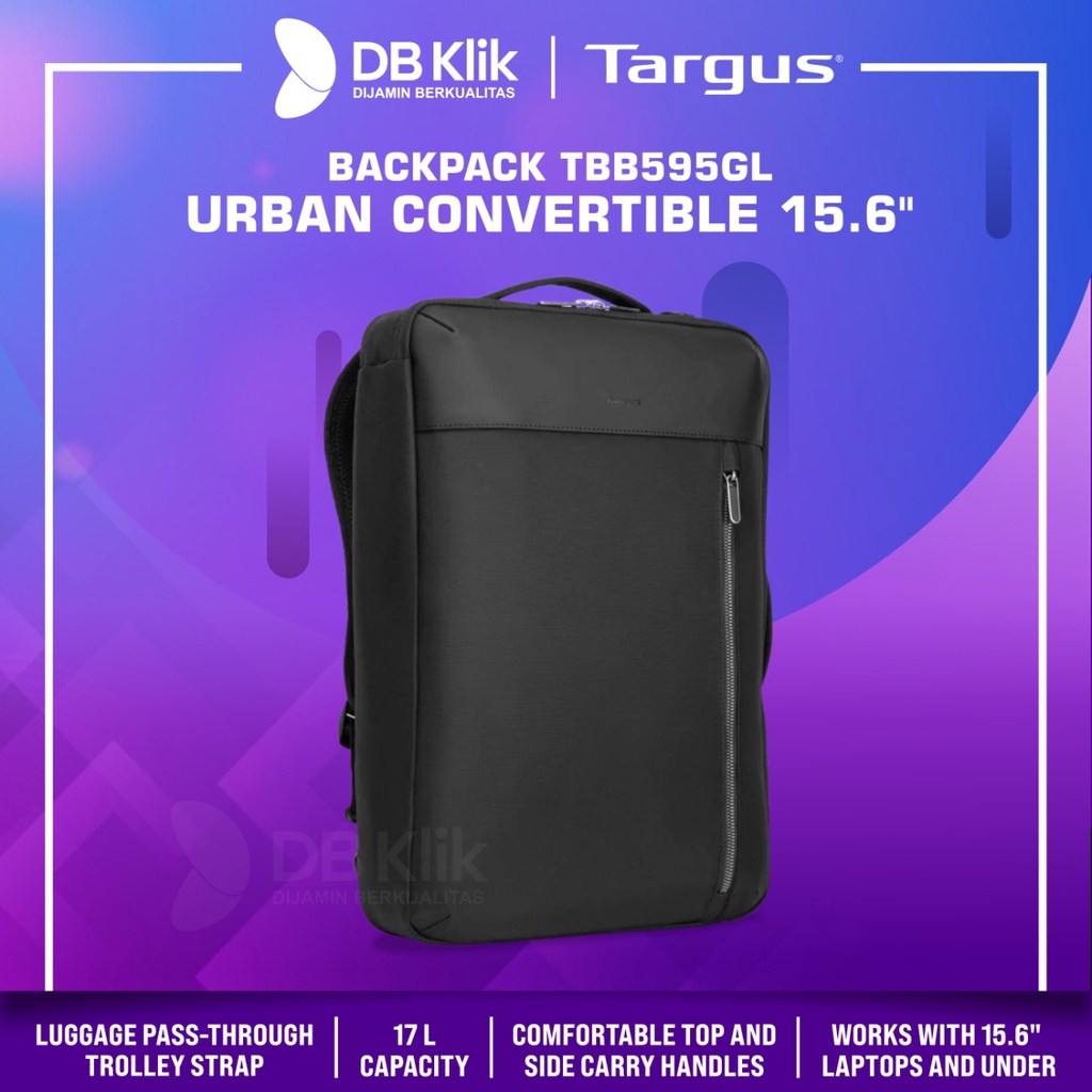 Backpack TARGUS TBB595GL URBAN CONVERTIBLE 15.6&quot; Black - TBB595GL-70