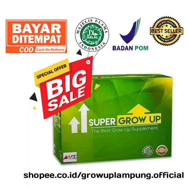 

SUPER GROW UP(paket 20hari) susu peninggi badan terbaik di dunia