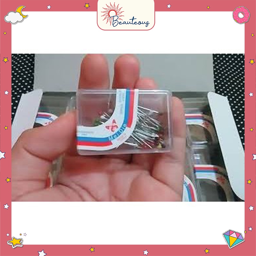 Jarum Hijab Mini Pentul Isi 50 Pcs Kotak Mini Murah