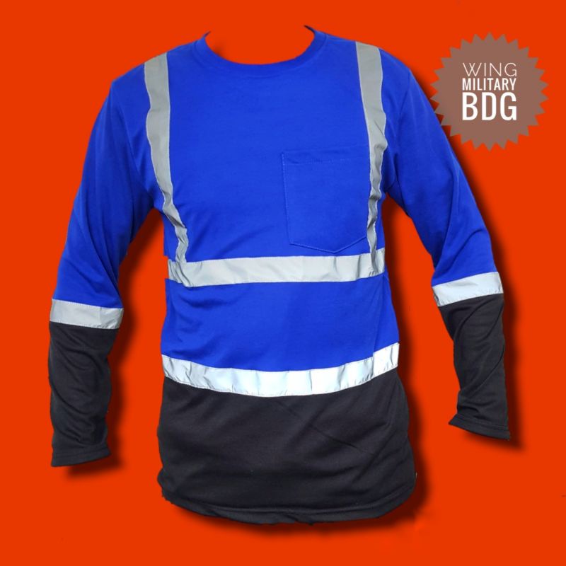 kaos safety proyek kombinasi scotlight cotton