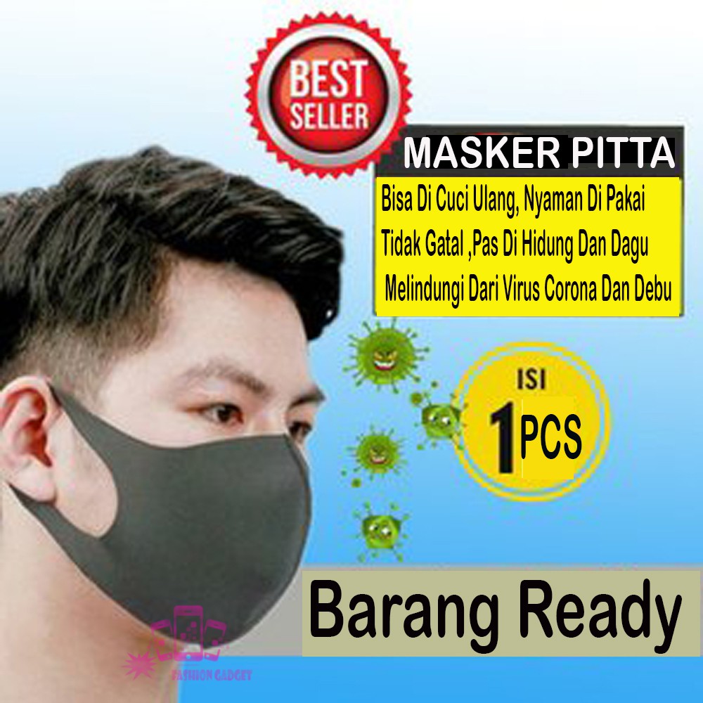 Masker Pitta / Masker Debu / Masker pita/ Masker kpop ala korea / Masker kekinian 1 Pcs WARNA ACAK