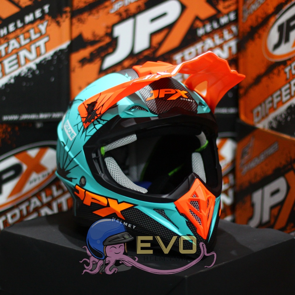 HELM JPX CROSS_FOX1 SERI X34 - GREEN TOSCA DOFF + GOOGLE SNAIL (ONGKIR 2 KG) HELM JPX X34 TOSCA DOFF ORIGINAL HELM JPX HLEM JPX X34 PAKET GOOGLE SNAIL JPX HELM KLX HELM JPX TERBARU