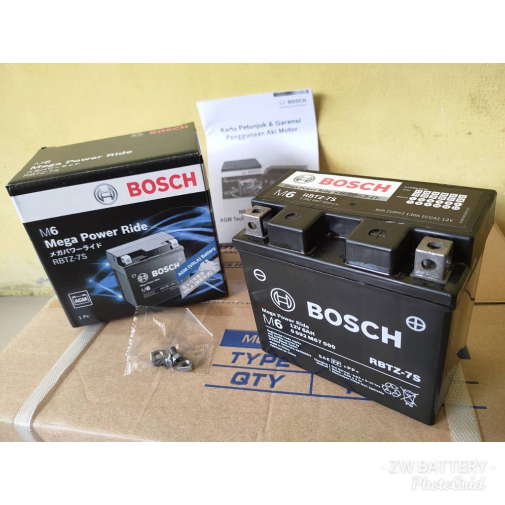 AKI MOTOR SATRIA FU 150, SONIC 150, KLX 150, W175 RBTZ-7S BOSCH AGM MF