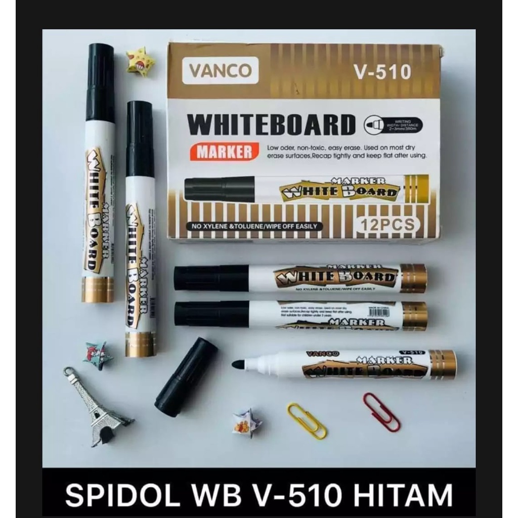 

SPIDOL PAPAN TULIS / SPIDOL WHITEBOARD WB510 WARNA Spidol Whiteboar VANCO