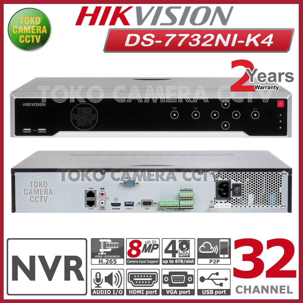 NVR HIKVISION 32 CHANNEL HIKVISION DS-7732NI-K4