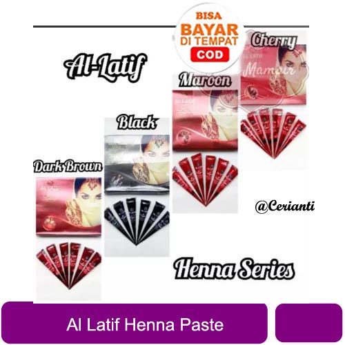 AL LATIF HENNA PASTE / HENNA HALAL 25GR BUKAN GOLECHA