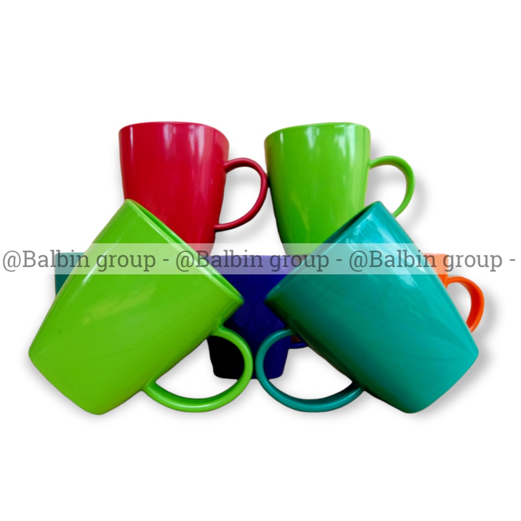 6 cangkir melamin dinnerware no.133 - cangkir melamine multi warna - cangkir melamin tebal - mug melamin - gelas melamin - cangkir kopi - cangkir teh - cangkir susu terlaris